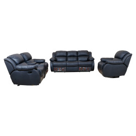 MAARK MANUAL RECLINER LEATHER SOFA SET (3R+2R+1R) F211 L.GRAY COLOUR HT