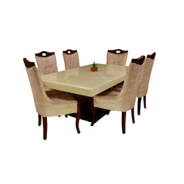 MAARK MARBLE TOP 6 SEATER DINING SET 6019 TD