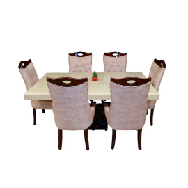 MAARK MARBLE TOP 6 SEATER DINING SET 6019 TD