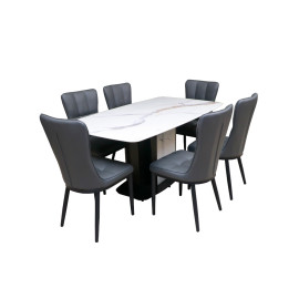 MAARK MARBLE TOP 6 SEATER DINING SET B91-196 HT