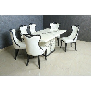 MAARK MARBLE TOP 6 SEATER DINING SET T77-91 HT