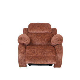 MAARK MOTORIZED RECLINER FABRIC SOFA SET (3+1R+1R) F211 BROWN COLOUR