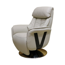 MAARK MOTORIZED RECLINER LEATHER SOFA SINGLE SEATER 06 BEIGE COLOUR HT