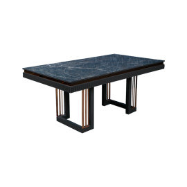MAARK MARBLE TOP 6 SEATER DINING SET ARTY HT