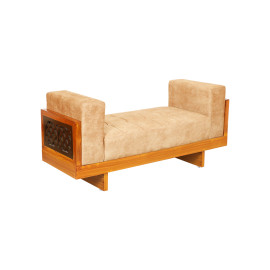 MAARK WOODEN SOFA SET (3+DIWAN+SETTY) WITH COFFEE TABLE TWITTER BROWN COLOUR
