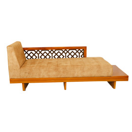 MAARK WOODEN SOFA SET (3+DIWAN+SETTY) WITH COFFEE TABLE TWITTER BROWN COLOUR