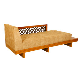MAARK WOODEN SOFA SET (3+DIWAN+SETTY) WITH COFFEE TABLE TWITTER BROWN COLOUR