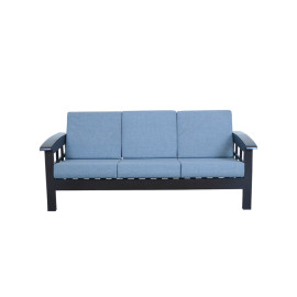MAARK WOODEN 3 SEATER SOFA RUDRA WALNUT COLOUR