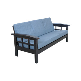 MAARK WOODEN 3 SEATER SOFA RUDRA WALNUT COLOUR