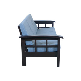 MAARK WOODEN 3 SEATER SOFA RUDRA WALNUT COLOUR