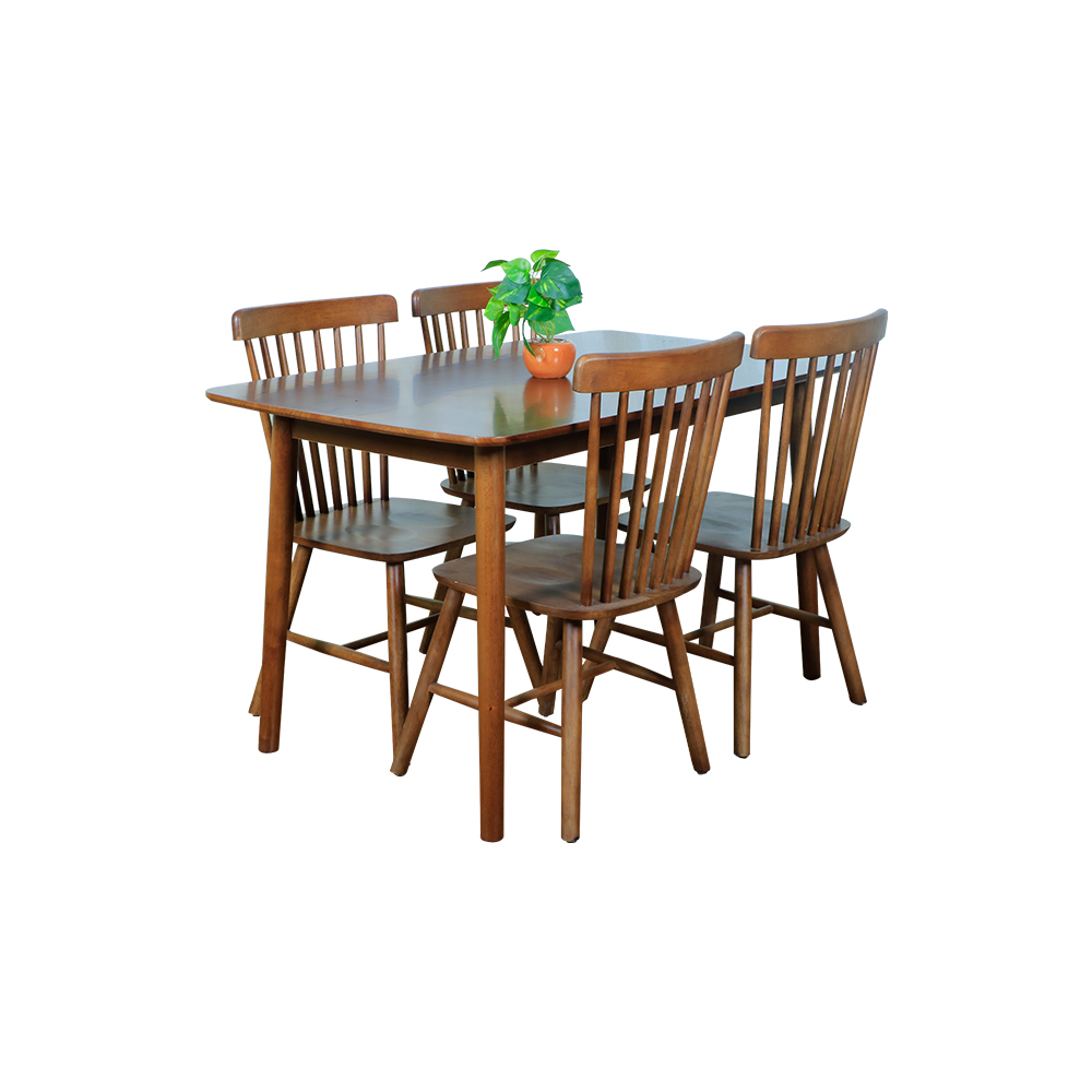 Buy Teak Wood Four Chair  Dining Set