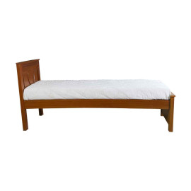 MAARK SINGLE BED (3*6.25) GD SQUARE TEAK COLOUR