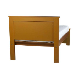 MAARK SINGLE BED (3*6.25) GD SQUARE TEAK COLOUR