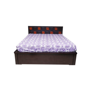 MAARK KING SIZE BED (6*6.5) LEAF HYDROLIC WALNUT COLOUR