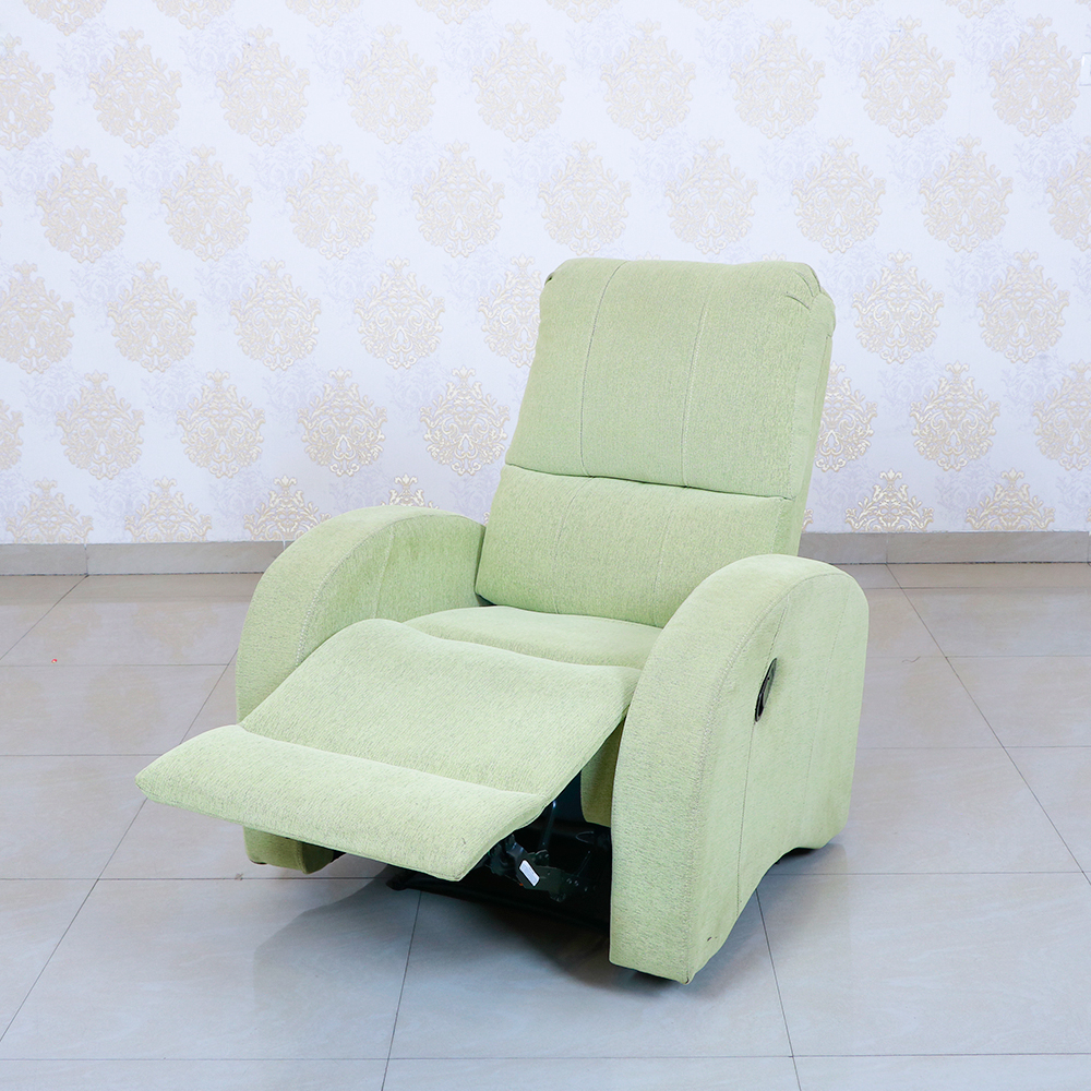 MAARK MANUAL RECLINER FABRIC SOFA SINGLE SEATER ROCKER GREEN COLOUR