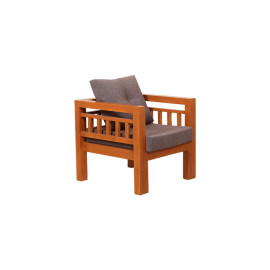 MAARK WOODEN SOFA SET (3+1+1) BOX TEAK COLOUR