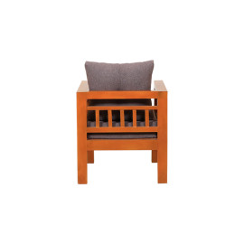 MAARK WOODEN SOFA SET (3+1+1) BOX TEAK COLOUR