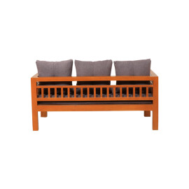 MAARK WOODEN SOFA SET (3+1+1) BOX TEAK COLOUR