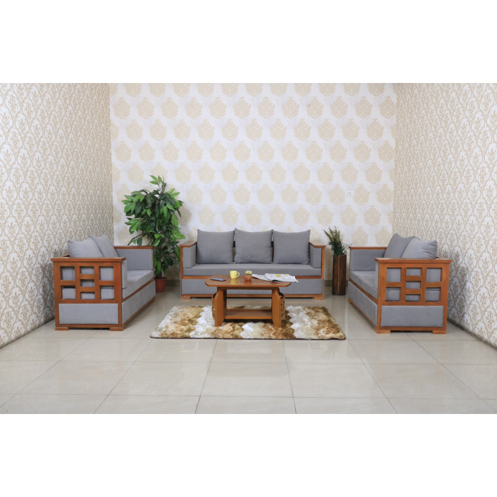 Square Armrest Wooden Sofa in Online