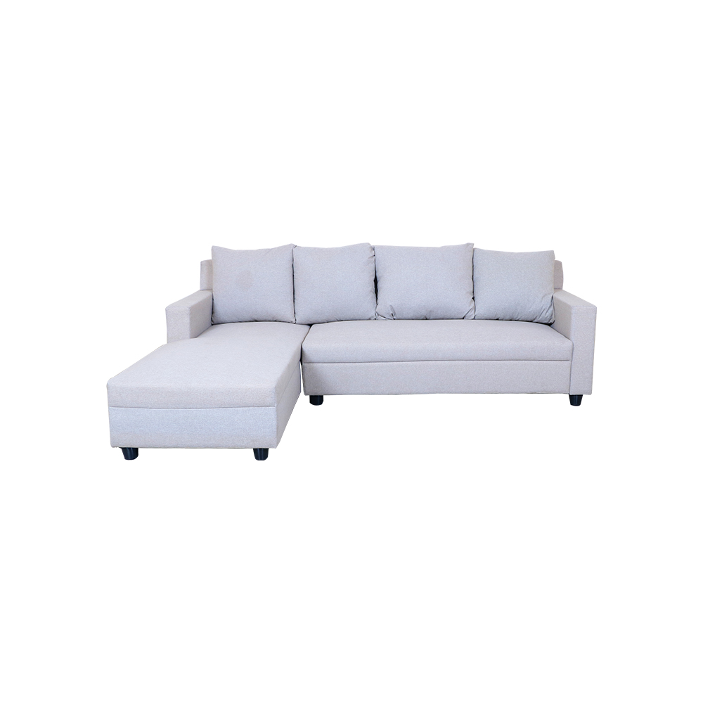 MAARK FABRIC SOFA SET (3+DIWAN) VERNA HALF WHITE COLOUR