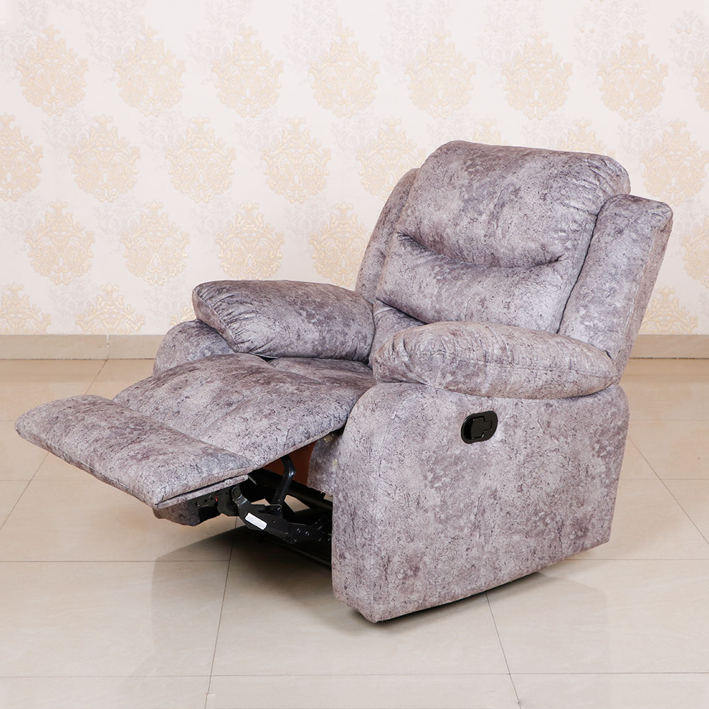 MAARK MANUAL RECLINER FABRIC SOFA SINGLE SEATER MAGILCHI GRAY COLOUR