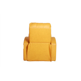 MAARK MANUAL RECLINER LEATHERETTE SOFA SINGLE SEATER ROCKER YELLOW COLOUR