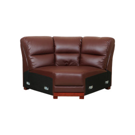 MAARK LEATHERETTE CORNER SOFA 5 SEATER DEMOS MAROON COLOUR HT