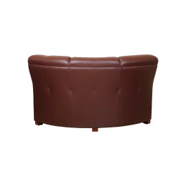 MAARK LEATHERETTE CORNER SOFA 5 SEATER DEMOS MAROON COLOUR HT