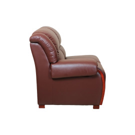 MAARK LEATHERETTE CORNER SOFA 5 SEATER DEMOS MAROON COLOUR HT