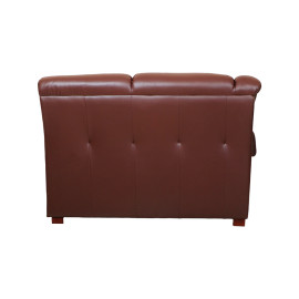 MAARK LEATHERETTE CORNER SOFA 5 SEATER DEMOS MAROON COLOUR HT