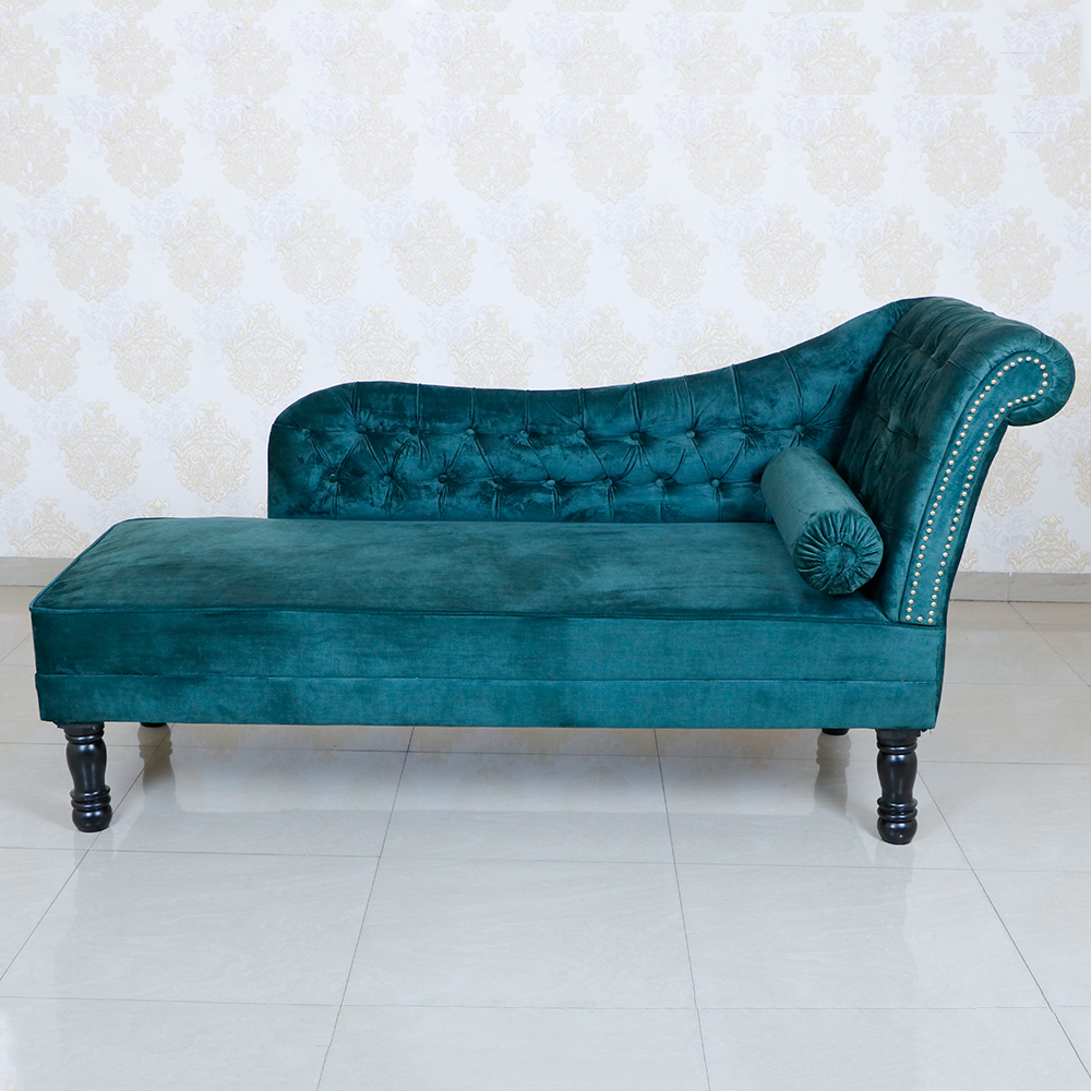 Plain Headrest Fabric Diwan Sofa