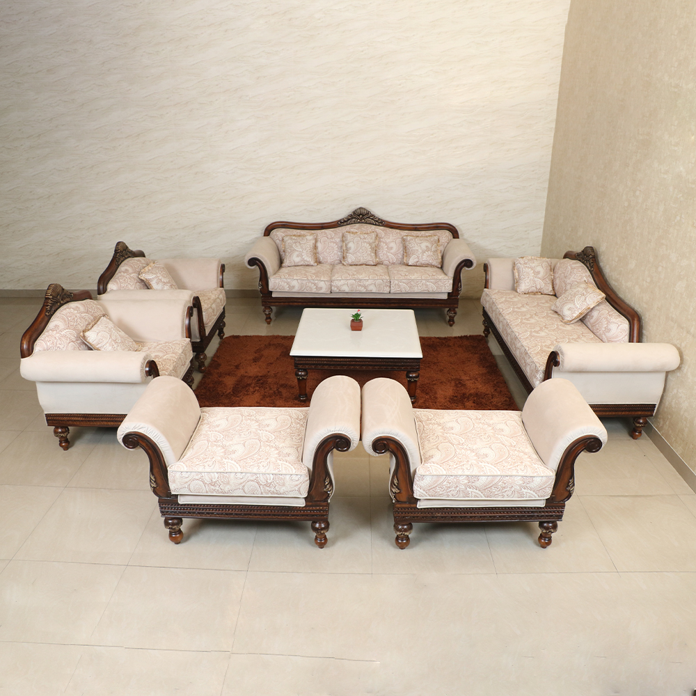  MAARK PALACE SOFA SET (3+1+1+SETTY+SETTY+DIWAN) WITH COFFEE TABLE CLASSIC BF