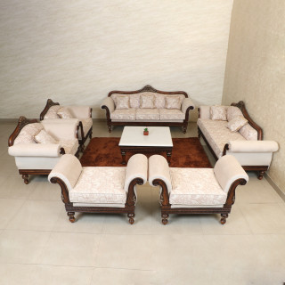  MAARK PALACE SOFA SET (3+1+1+SETTY+SETTY+DIWAN) WITH COFFEE TABLE CLASSIC BF