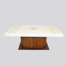 MAARK MARBLE TOP 6 SEATER DINING SET 6039 TD