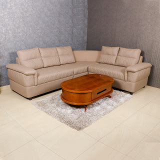 MAARK FABRIC CORNER SOFA 5 SEATER QUEEN BROWN COLOUR