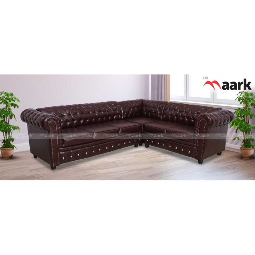Chesterfield Corner Sofas Leather Fabric Suites Sl Dv Chester Corner Sofa Unit