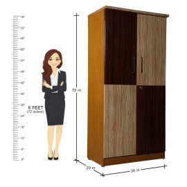 MAARK 2 DOOR WARDROBE PF PREMIUM