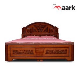 MAARK KING SIZE BED (6*6.25) HOUSE TEAK COLOUR