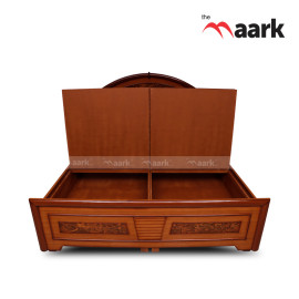 MAARK KING SIZE BED (6*6.25) HOUSE TEAK COLOUR