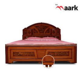 MAARK KING SIZE BED (6*6.25) HOUSE TEAK COLOUR