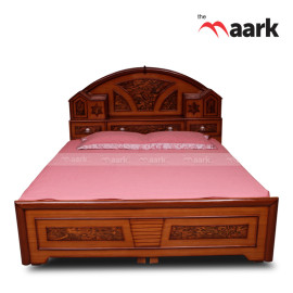 MAARK KING SIZE BED (6*6.25) HOUSE TEAK COLOUR