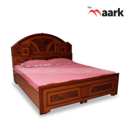 MAARK KING SIZE BED (6*6.25) HOUSE TEAK COLOUR