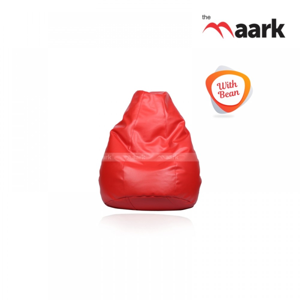 Single Colour Bean Bag - Red-Basic-XXXL