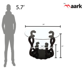 MAARK GLASS TOP COFFEE TABLE CTG-F05 HT