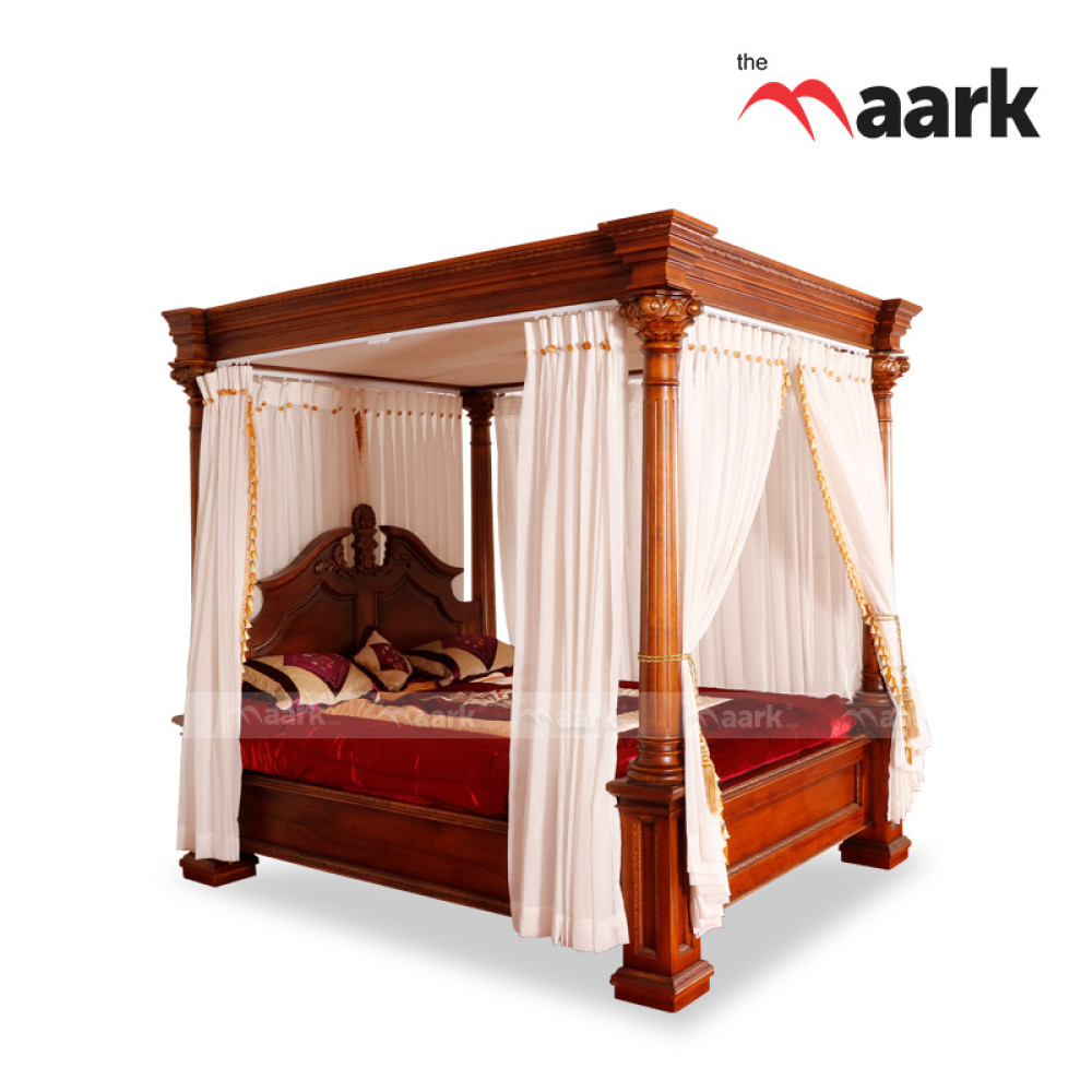 traditional wooden cot