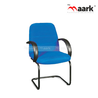 MAARK VISITOR CHAIR C BEND BLUE COLOUR 