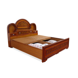 MAARK KING SIZE BED (6*6.25) MUGAL TEAK COLOUR