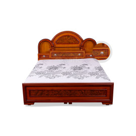 MAARK KING SIZE BED (6*6.25) MUGAL TEAK COLOUR