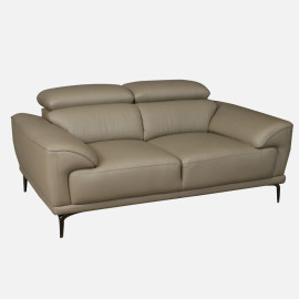 MAARK LEATHER TWO SEATER SOFA 7079 MOCHA COLOUR HT
