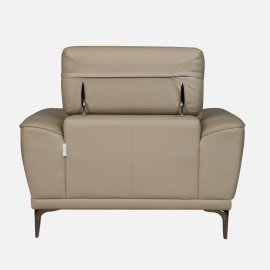 MAARK LEATHER SINGLE SEATER SOFA 7079 MOCHA COLOUR HT